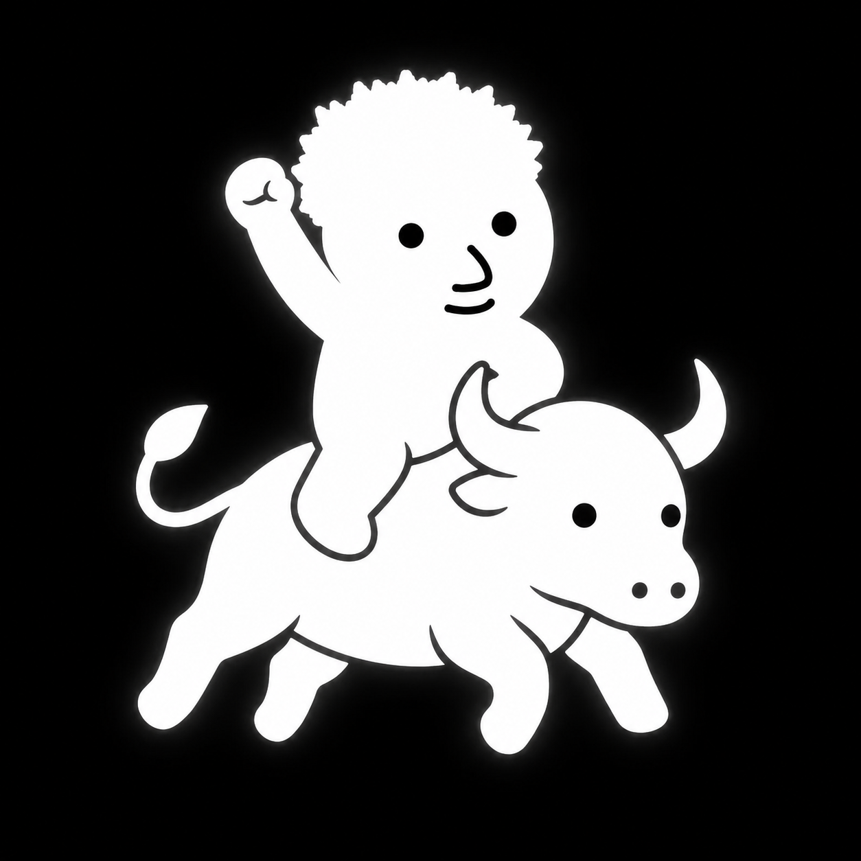 Black Bull Manlet riding the bull